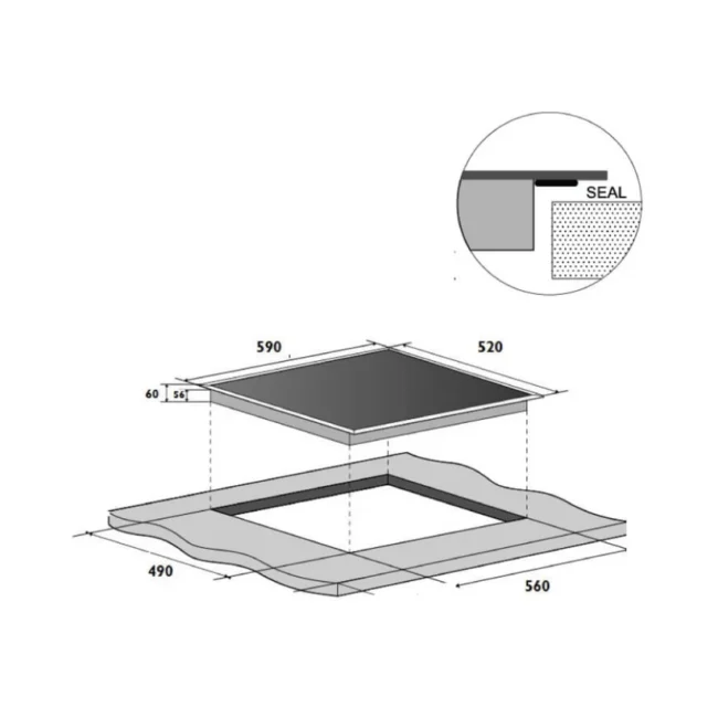 Elena 60 Built-in Induction Hob - Image 3