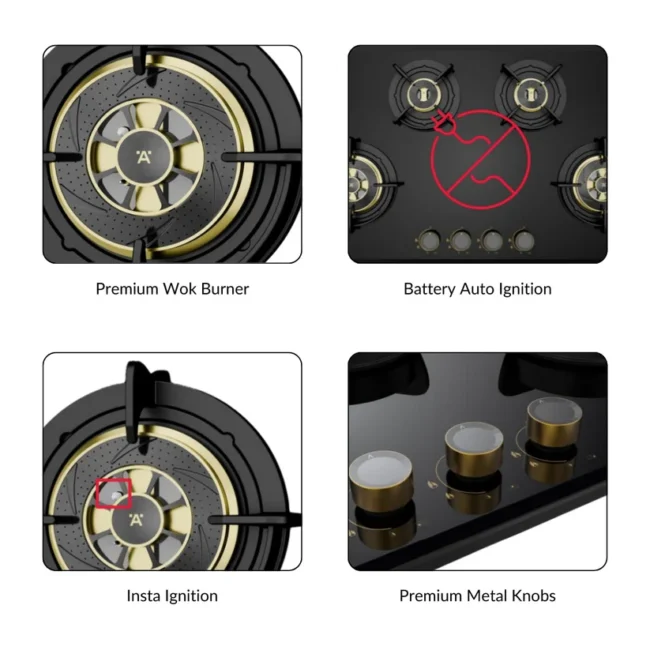 Hafele 3 Burner Hob ALTIUS PLUS 390 - Image 5