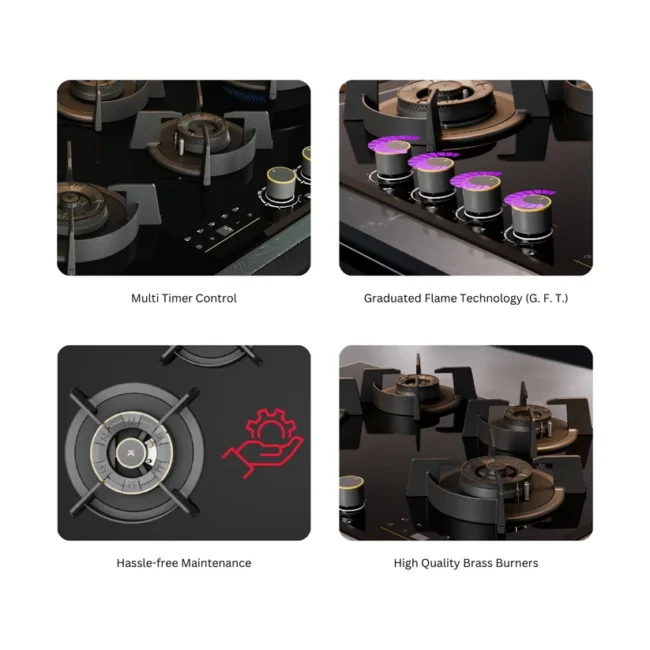 Hafele 5 Burner Hob  CRONUS 590 - Image 5